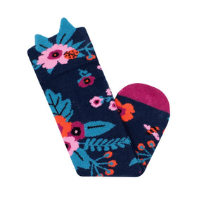 Billy Loves Audrey - Knee hi socks - Garden - Navy - Socks & Tights - Bmini | Design for Kids