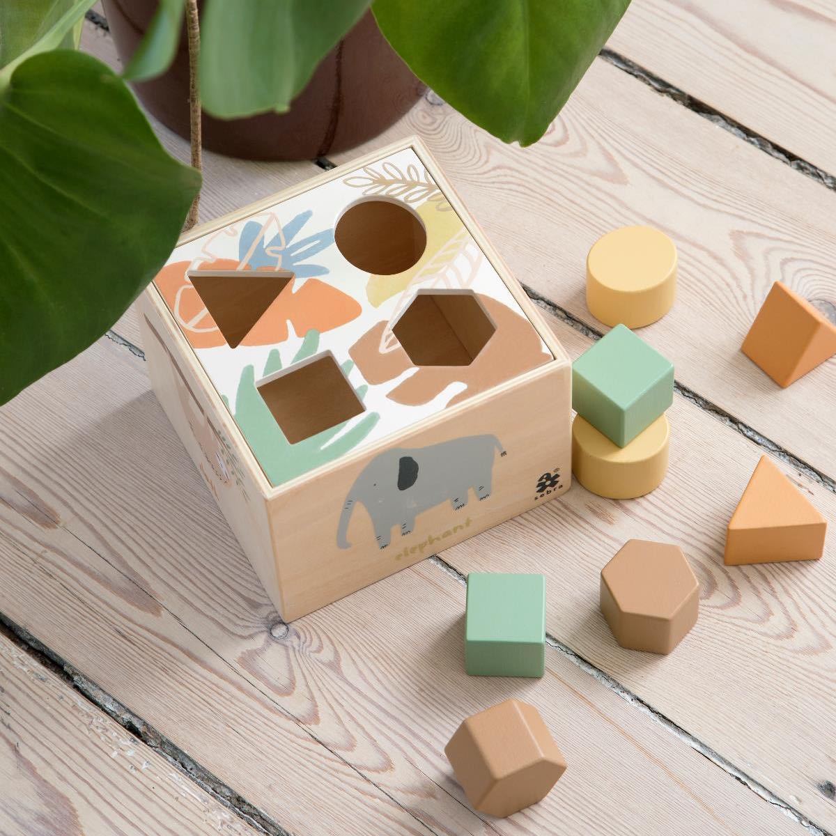 Sebra - Wooden shape sorter - Wildlife - Sorting toy - Bmini | Design for Kids