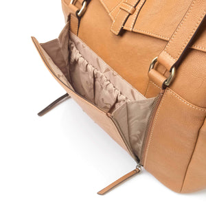 Storksak - Diaper Bag - Emma leather tan - Diaper bags - Bmini | Design for Kids