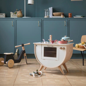 Sebra - Play kitchen - Classic white with wooden legs